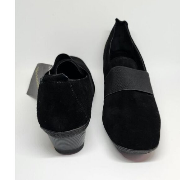 Valdini Philina Women's Black Suede Slip On Wedges Size 6, 6.5, 7 & 8.5 - Picture 3 of 7